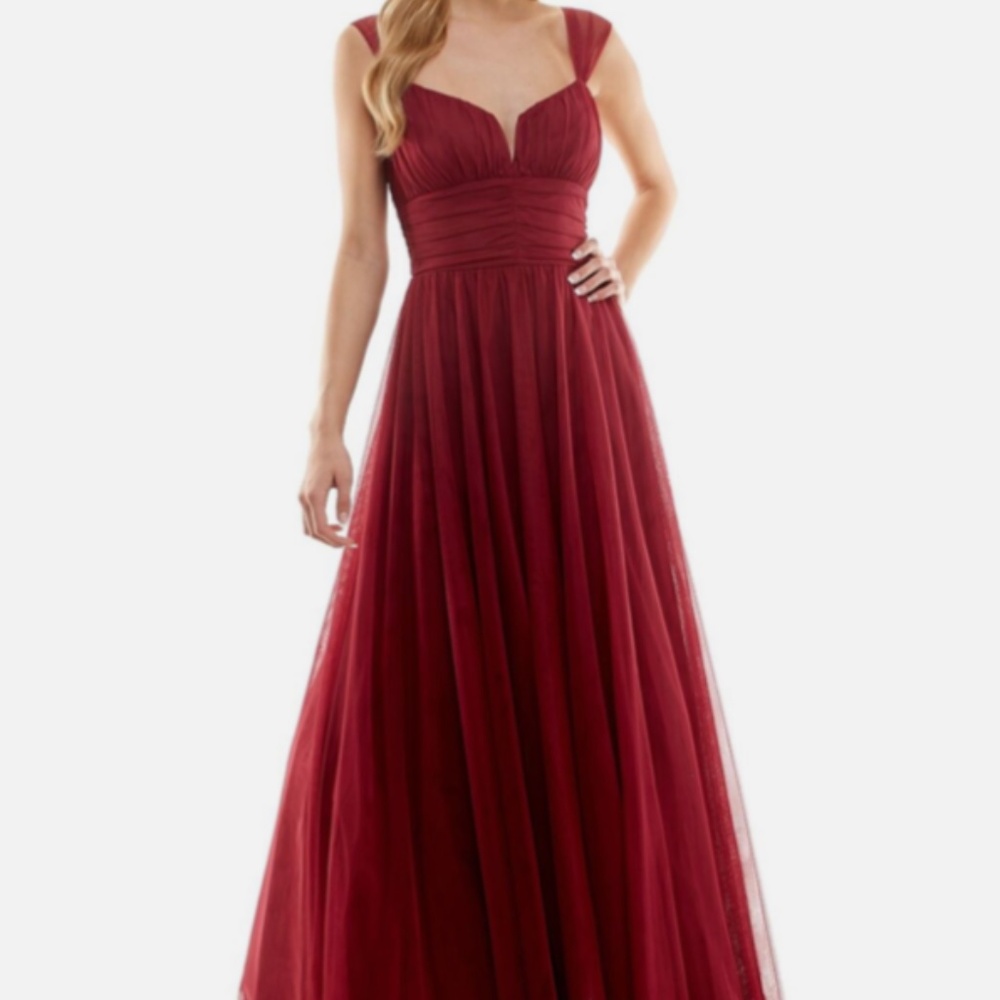 City Studio Plus Size: 20 Dress Gown Merlot Sleeveless Evening Dress Gown